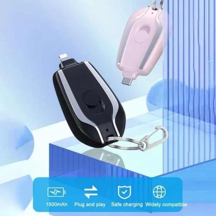Mini Portable Keychain Power Bank โ Compact Emergency Mobile Charger