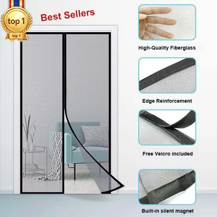 🦟 Magnetic Fiberglass Mosquito Net Door Curtain