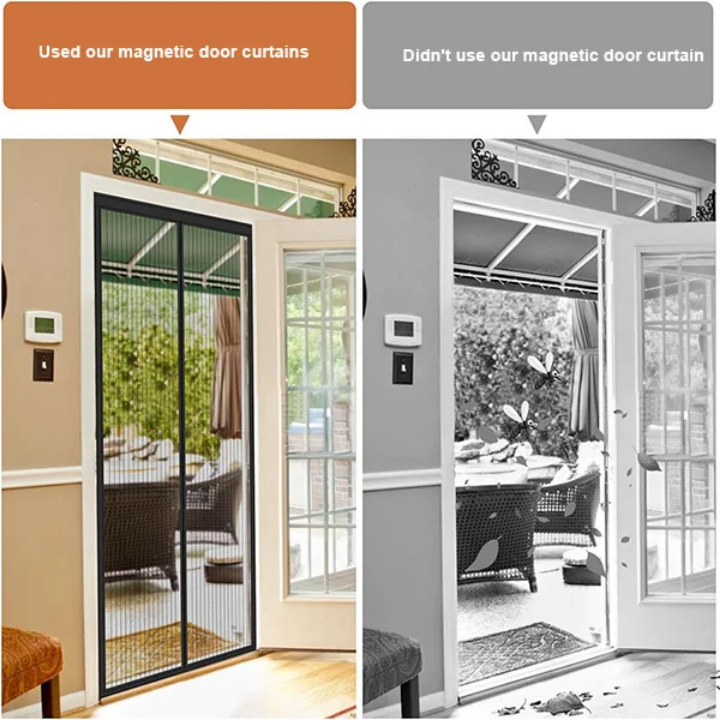 🦟 Magnetic Fiberglass Mosquito Net Door Curtain