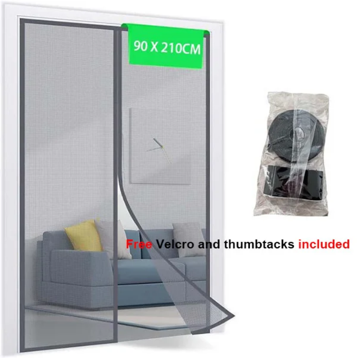 🦟 Magnetic Fiberglass Mosquito Net Door Curtain